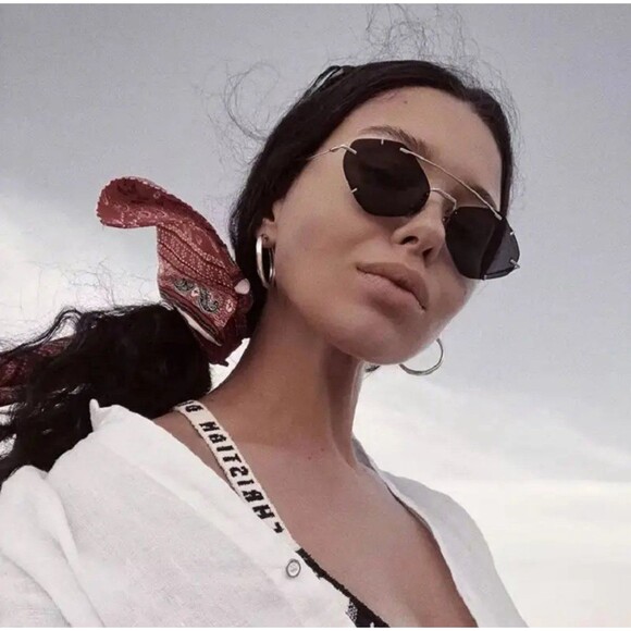 Rimless Diamond Sunglasses Square Women Men Retro Sun Glasses Brand Designer Eye - Picture 5 of 12